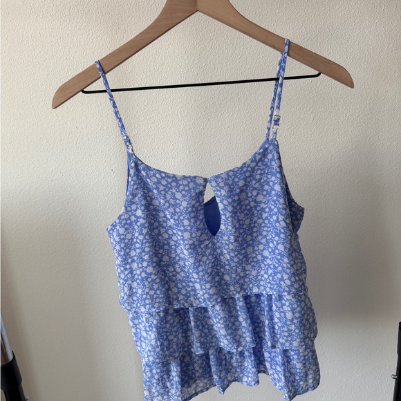 Sienna Sky Blue Floral Ruffle Camisole - Picture 3 of 3